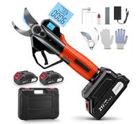 Cordless Electric Pruning Shears with 2×2000mAh Batteries & SK5 Blades | 30mm Max Cut, 600W Brushless Motor | Professional Secateurs for Tree, Branch, Garden Pruning (Orange)