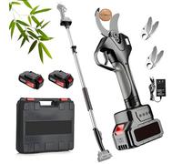 Cordless Electric Pruning Shears with 2x3000mAh Batteries, Heavy Duty Power Scissors for Tree Trimming & Gardening