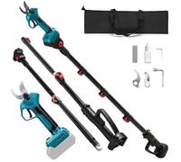 Cordless Electric Pruning Shears with Pole for Makita 18V Battery (NO Battery), 15Ft Long Reach, 1.2'' Cutting Diameter, Brushless Motor, LCD Display, for Tree Branch Flower