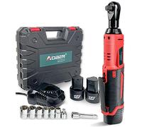 Cordless Electric Ratchet Wrench Set, AOBEN 3/8" 12V Power Ratchet Tool Kit with 2 Packs 2000mAh Lithium-Ion Battery and Charger