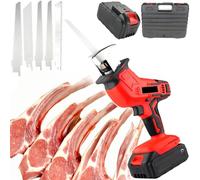 Cordless Electric Reciprocating Saw - Rechargeable Mini Bone Saw with 4 Saw Blades, Ergonomic Grip, Cuts Wood, Metal, and Bone up to 10cm Thickness