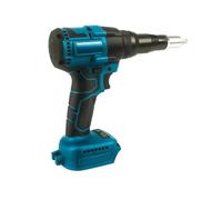Cordless Electric Rivet Gun Rechargeable Riveter Tool High Power Automatic Riveting Machine for Metal Plastic Leather DIY(2 Battery)