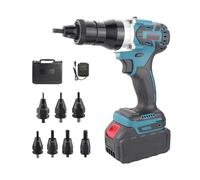 Cordless Electric Rivet Gun Set, Heavy Duty Battery Powered Riveter Tool, Automatic for Rivets & Rivet Nuts, 26V Battery Included, Versatile Riveting Kit