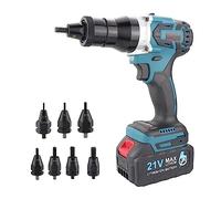 Cordless Electric Rivet Nut Gun Set - Automatic Riveter Portable Pulling Blind Riveting Nut Gun Rivet Tools for M3 M4 M5 M6 M8 M10 M12 Nuts