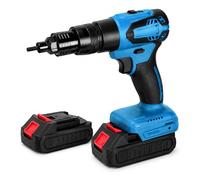 Cordless Electric Riveter Gun Kit with Battery and Charger, Portable Tool for Rivets and Rivet Nuts, Easy to Use for Metal and DIY Projects