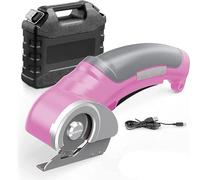Cordless Electric Rotary Scissors - 2000mAh Rechargeable Fabric & Cardboard Cutter with Storage Box | Ideal for Crafting, Scrapbooking, Leather Projects