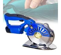 Cordless Electric Scissors - 100/110/125mm Rotary Fabric Cutter, 5 Speed Settings, 27mm Trimming Thickness, Includes 2x2500mAh Batteries for Cardboard, Fabric, Leather, and Carpet