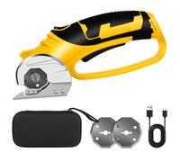 Cordless Electric Scissors,Cardboard Box Cutter, 4V Rechargeable Rotary Scissors with Safety Lock & LED Light,Cardboard Cutter for Cutting of Fabric, Leather, Carpet, Plastic, and More