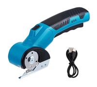 Cordless Electric Scissors, Cardboard Box Cutter Rechargeable Fabric Scissor with Safety Lock & LED Light, Power Rotary Cutter Tool for Leather Carpet Plastic Cutting, Sewing, Crafting
