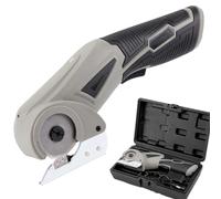 Cordless Electric Scissors, Electric Cardboard Cutter with LED Light & Safety Lock, 2000mAh Rechargeable Fabric Cutter Power Rotary Cutter with Storage Box, for Carpet Leather Felt