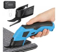 Cordless Electric Scissors for Cutting Cardboard: Electric Fabric Cutter with 2 Replaceable Blades 2000mAh Battery 3.6V Rechargeable Electrics Fabric Scissors for Cutting Leather Carpet Felt Sewing