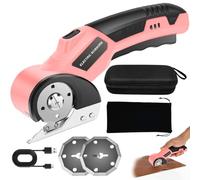 Cordless Electric Scissors, Rechargeable Cardboard Cutter with Replacement Blade, High-Precision Box Cutter Tool with Hard Case for Fabric Leather Carpet Crafts