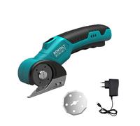 Cordless Electric Scissors - Rechargeable Fabric & Cardboard Box Cutter for Carpet, Leather, Plastic & Sheet-Aluminum - Cutting Tool with Safety Lock, Type-C Charging & LED Light