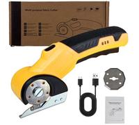 Cordless Electric Scissors,Type-C Rechargeable Cardboard Cutter with Safety Lock and LED Light,Power Rotary Cutter for Fabric,Cardboard,Carpet,Crafting & Plastic,Electric Box Cutter