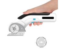 Cordless Electric Scissors with Two Blade,10000RPM Rechargeable Cardboard Cutter with Blade & Safety Lock, 55dB Low Noise, 3-4H Runtime for Leather, Carpet, Felt, Plastic, Aluminum Sheet