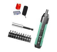 Cordless Electric Screwdriver 280RPM 5Nm Torques Manual/Auto Modes Rechargeable 1500mAh Battery Worklight Included LED Worklight Screwdriver Kit
