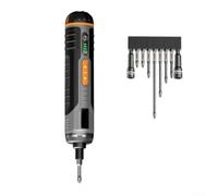Cordless Electric Screwdriver Set 5Nm LED Display | 5Nm electric torque, LED power display, forward/reverse switch, prevents stripping, charging(10pcs)