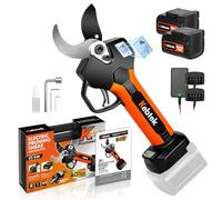 Cordless Electric Secateurs 40MM, Kebtek Professional Pruning Shears Battery Powered 21V Brushless Motor 2Pack 2AH Rechargeable Lithium Battery-LCD Display Screen (KT940)