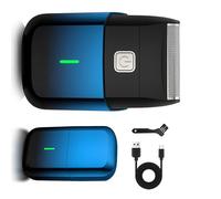 Cordless Electric Shaver, Single Cutting Head, Gradient Blue | Ergonomic Electric Foil Shaver with USB Charging Port for Hair Removal, Compact Travel Essential for Men