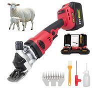 Cordless Electric Sheep Shears, 2-Speed Adjustable Clippers for Goats Heavy Duty Rechargeable Grooming Tool with High Hardness Blade & Safety Pressing Claw for Shaving Wool in Livestock,13-Tooth