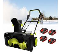 Cordless Electric Snow Shovel, 40V Snow Blower with 3500W Brushless Motor, 20in Clearing Path, 25ft Throwing Distance, LED Lights for Driveway & Entryway