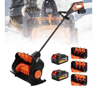 Cordless Electric Snow Shovel, 41cm Wide Brushless Thrower, 3-Speed Control, Includes 2 Batteries & Charger, Adjustable Direction, 15cm Depth