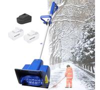 Cordless Electric Snow Shovel with Telescopic Pole, Rechargeable Battery, 6m Throwing Distance for Outdoor Auto Snow Removal