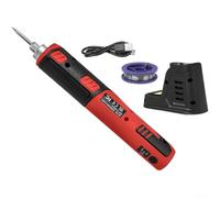 Cordless Electric Soldering Iron 1500mAh USB Rechargeable Welder Fast Heating LED Light Portable Solder Tool Double Layer Insulation Intelligent Temperature Control Type-C Charging Lightweight