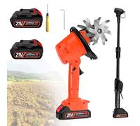 Cordless Electric Tiller Cultivator, Handheld Soil Rotavator with Lithium Battery, 10cm Tilling Width for Garden, Farm, and Lawn