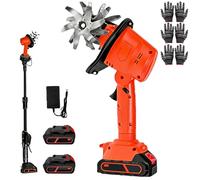 Cordless Electric Tiller, Lightweight Garden Cultivator with 60min Runtime, Adjustable Handle for Lawn Aeration, Compact Design for Easy Storage and Use
