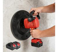 Cordless Electric Wall Plaster Smoothing Machine with Lithium Battery, Adjustable Speed Handheld Concrete Finishing Trowel Kit