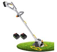 Cordless Electric Weed Wacker, 3-in-1 Trimmer & Brush Cutter, Battery Operated for Garden Pruning, Adjustable Handle, LED Power Display, Efficient Lawn Care Tool