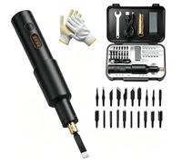 Cordless Electric Wood Carving Chisel Kit, Rechargeable Power Carver (Black)