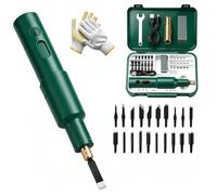 Cordless Electric Wood Carving Chisel Kit, Rechargeable Power Carver (Green)
