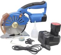 Cordless Fabric Cutter Machine, Adjustable Speed Hand Electric Rotary Cutter for Fabric, Cloth, Paper, Leather, 2x16.8V Battery, 2500mAh, Cuts Various Materials