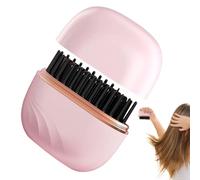 Cordless Fast Heating Styling Tool - 2-in-1 Hair Curler and Straightener Brush, Single Portable Heat-Safe Ceramic Smoothing Iron for On-The-Go s, Multi-Level Temperature Control, Beauty Tool