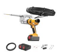 Cordless Fish Tape 0-50m/Min Variable Speed, Max 600N Pulling Force for Pipe Decoration & Communication Cable, 25000mAh Battery, 30m