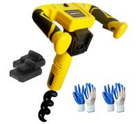 Cordless Garden Auger Drill - 350W Electric Post Hole Digger with 2 Battery, 8x30cm Drill Bit, 7Nm Torque Earth Drill for Planting Bulbs, Seedlings & Fence Posts