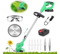 Cordless Garden Trimmer and Edger with Dual Blades and Battery Kit for Efficient Lawn Care and Outdoor Gardening