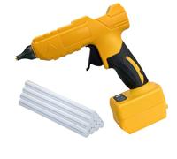 Cordless Glue Gun, 18V Hot Glue Gun with Glue Stick 11mm, Compatible with dewalt Battery, Fast Heat Up, Safe Anti-Leaking Nozzle for DIY, Gift Wrapping, Craft, Repair (Without Battery & Charger)