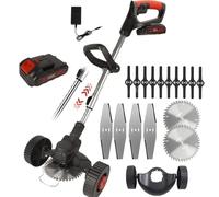 Cordless Grass Trimmer, 3-in-1 Electric Lawn Edger and Weed Wacker, 1800W Brushless Height Adjustable Lawn Tool