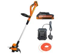 Cordless Grass Trimmer Edging Tool - Rotates And Tilts - Lightweight 1.5Kg - Soft Grip Handle - 250mm Cutting Diameter - Includes