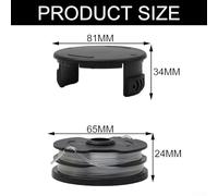 Cordless Grass Trimmer Replacement Spool & Nylon Line Kit with Cover for PRTA 20-Li / 300/550 / 50 Series - 1.6mm Diameter, 8.2m Len