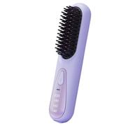 Cordless Hair Brush - Hair Straightening Brush | 30W Fast Heating Ceramic Straightening B́Rush with 4 Temperature Setting. USB Rechargeable Ĥair Śtraightening B̀Rush for Women