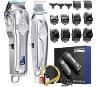 Cordless Hair Clippers T Blade Cutting Trimmer Kit for Men Electric Head Beard