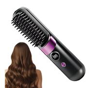 Cordless Hair Comb - Compact Thermal Straightening Device, Ionic Hair Brush Rechargeable Battery, Styling Tool Including Safety Tip Cover for Ladies Teens Professionals Home Trips Salons Dorm Rooms