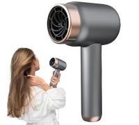 Cordless Hair Dryer, 1200W Fast Drying Technology, 3 Speeds Rechargeable Blow Dryer for Travel and Home Use (Grey)