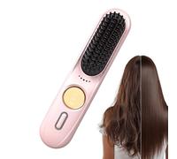 Cordless Hair Straightener Brush - 35W Portable Mini Styler, 1 Piece 9-Level Fast Heating Hot Comb with LED Display, Travel Hardware, Quick Tool for Commuting, Dating and Holidays