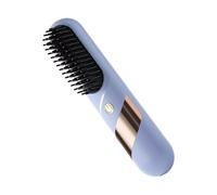 Cordless Hair Straightener Brush - 4 Temp Settings USB Rechargeable LED Display Fast Heating,Hair Straightener Comb - for Home Travel Business Trip, Office Workers Students Women Girls