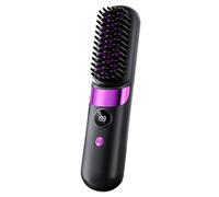 Cordless Hair Straightener Brush, 4 Temperature Adjustment, Straightening Comb with Automatic Shut-off | for Use at Home, Travel, Apartment, School, Holiday, Women, Family